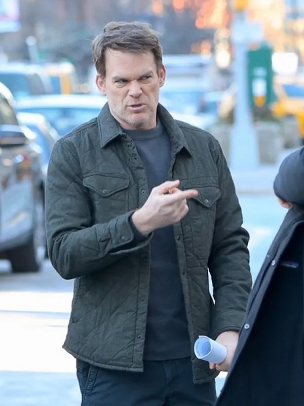 Dexter Morgan Olive Green Quilted Jacket