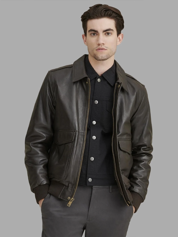 big and tall leather bomber jacket